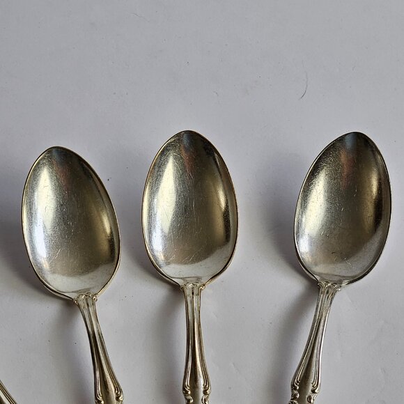 Antique Moselle Tablespoon Intl. Silver 1906 Silverplate Set of 5 Teaspoons - Picture 7 of 12